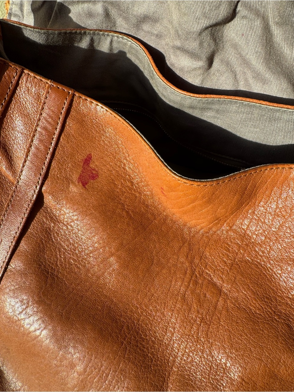 See by Chloe Cognac Leather Scalloped Satchel Handbag - Picture 5 of 7